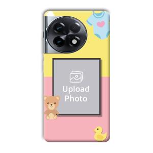 Teddy Bear Baby Design Customized Printed Back Cover for OnePlus 11R