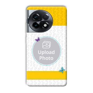 Butterflies & Yellow Customized Printed Back Cover for OnePlus 11R