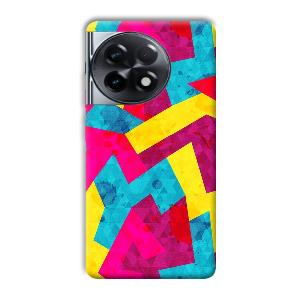 Pink Yellow Pattern Phone Customized Printed Back Cover for OnePlus 11R
