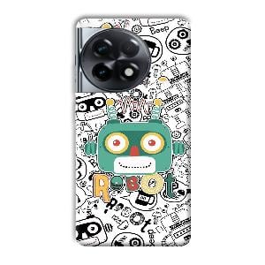 Animated Robot Phone Customized Printed Back Cover for OnePlus 11R