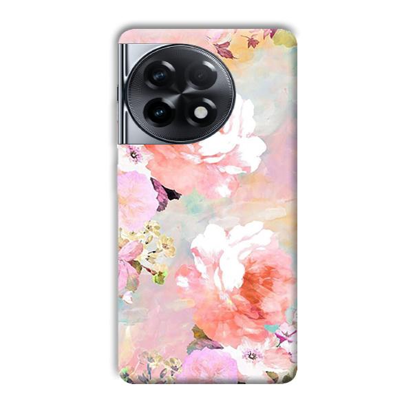 Floral Canvas Phone Customized Printed Back Cover for OnePlus 11R