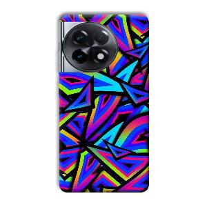 Blue Triangles Phone Customized Printed Back Cover for OnePlus 11R