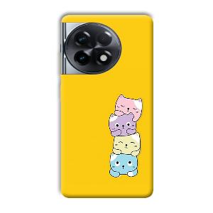 Colorful Kittens Phone Customized Printed Back Cover for OnePlus 11R