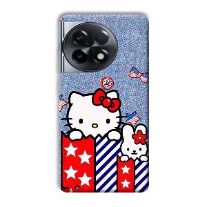 Cute Kitty Phone Customized Printed Back Cover for OnePlus 11R