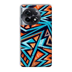 Zig Zag Pattern Phone Customized Printed Back Cover for OnePlus 11R