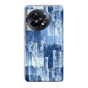 Blue White Lines Phone Customized Printed Back Cover for OnePlus 11R