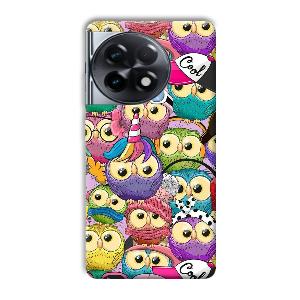 Colorful Owls Phone Customized Printed Back Cover for OnePlus 11R