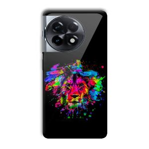Colorful Lion Customized Printed Glass Back Cover for OnePlus 11R
