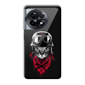 Rider Cat Customized Printed Glass Back Cover for OnePlus 11R