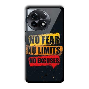 No Fear Customized Printed Glass Back Cover for OnePlus