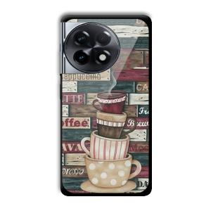 Coffee Design Customized Printed Glass Back Cover for OnePlus 11R