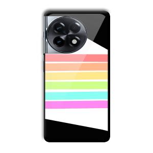 Colorful Stripes Customized Printed Glass Back Cover for OnePlus 11R