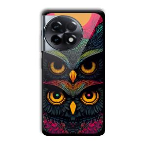2 Owls Customized Printed Glass Back Cover for OnePlus