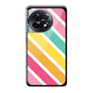 Solid Stripes Customized Printed Glass Back Cover for OnePlus 11R