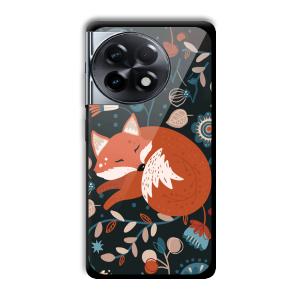 Sleepy Fox Customized Printed Glass Back Cover for OnePlus 11R