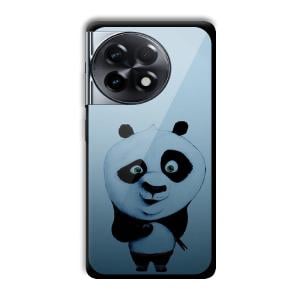 Cute Panda Customized Printed Glass Back Cover for OnePlus