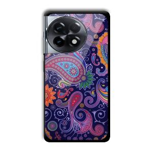 Purple Art Customized Printed Glass Back Cover for OnePlus