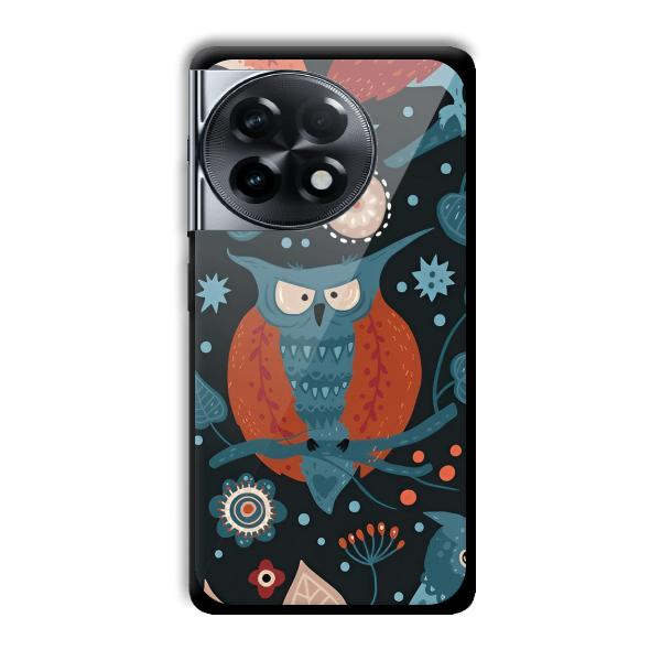 Blue Owl Customized Printed Glass Back Cover for OnePlus