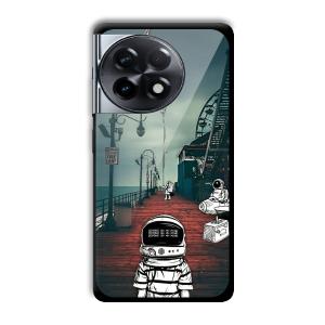 Little Astronaut Customized Printed Glass Back Cover for OnePlus