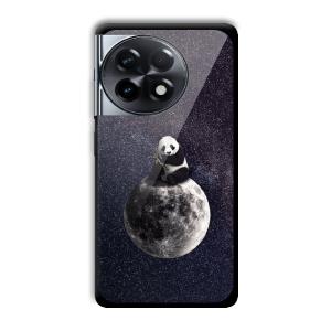 Astronaut Panda Customized Printed Glass Back Cover for OnePlus