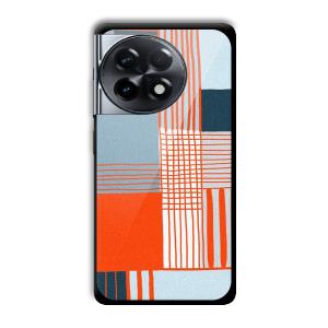Orange Stripes Customized Printed Glass Back Cover for OnePlus