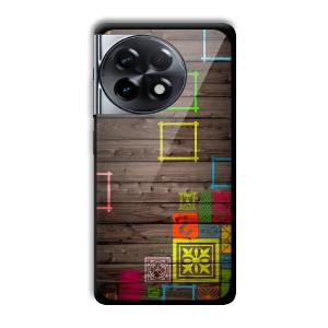 Wooden Pattern Customized Printed Glass Back Cover for OnePlus 11R