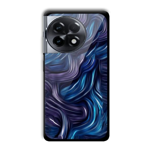 Blue Waves Customized Printed Glass Back Cover for OnePlus