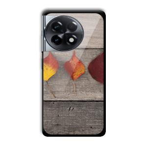 Rusty Leaves Customized Printed Glass Back Cover for OnePlus