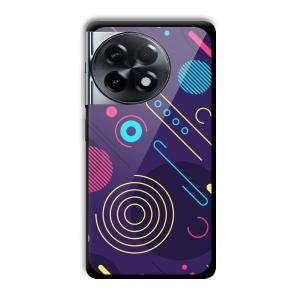Purple Music Customized Printed Glass Back Cover for OnePlus