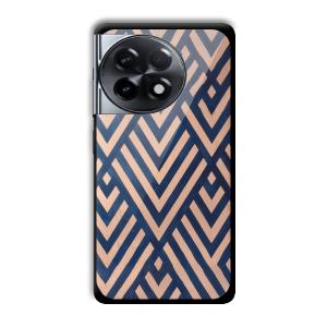 Gold and Blue Customized Printed Glass Back Cover for OnePlus 11R