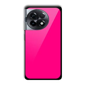 Neon Pink Customized Printed Glass Back Cover for OnePlus