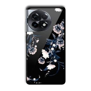 Dark Flowers Customized Printed Glass Back Cover for OnePlus 11R
