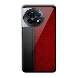 Leather Texture Customized Printed Glass Back Cover for OnePlus 11R