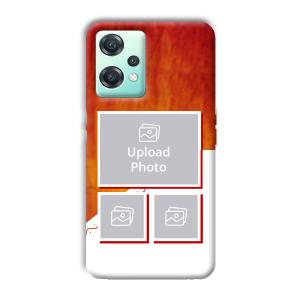 Red White Background Customized Printed Back Cover for OnePlus Nord CE 2 Lite