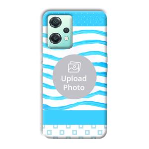 Blue Wavy Design Customized Printed Back Cover for OnePlus Nord CE 2 Lite