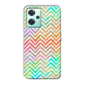 White Zig Zag Pattern Phone Customized Printed Back Cover for OnePlus Nord CE 2 Lite