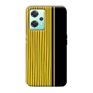 Yellow Black Design Phone Customized Printed Back Cover for OnePlus Nord CE 2 Lite