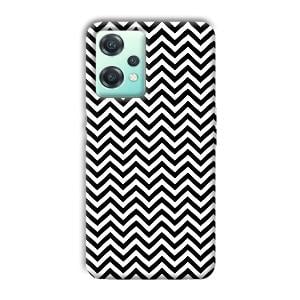 Black White Zig Zag Phone Customized Printed Back Cover for OnePlus Nord CE 2 Lite