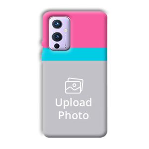 Pink & Sky Blue Customized Printed Back Cover for OnePlus 9