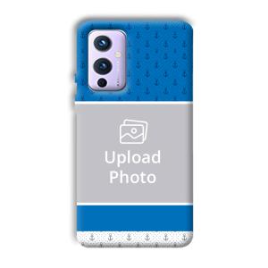 Blue White Design Customized Printed Back Cover for OnePlus 9