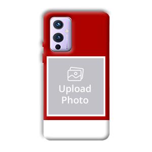 Red & White Customized Printed Back Cover for OnePlus 9