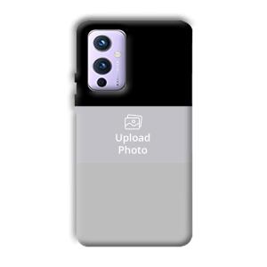 Black & Grey Customized Printed Back Cover for OnePlus 9