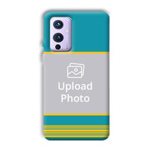 Yellow Blue Design Customized Printed Back Cover for OnePlus 9
