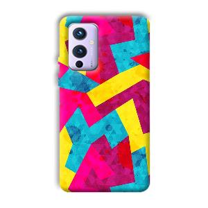 Pink Yellow Pattern Phone Customized Printed Back Cover for OnePlus 9