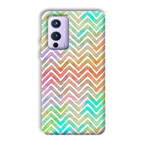 White Zig Zag Pattern Phone Customized Printed Back Cover for OnePlus 9