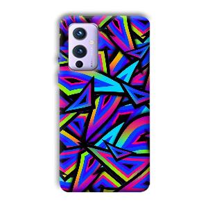 Blue Triangles Phone Customized Printed Back Cover for OnePlus 9
