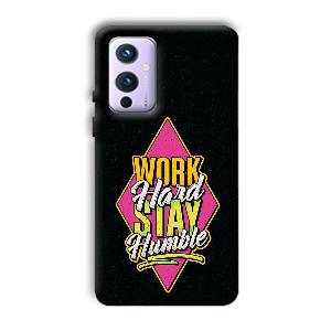 Work Hard Quote Phone Customized Printed Back Cover for OnePlus 9