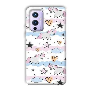 Unicorn Pattern Phone Customized Printed Back Cover for OnePlus 9