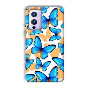 Blue Butterflies Phone Customized Printed Back Cover for OnePlus 9