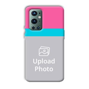 Pink & Sky Blue Customized Printed Back Cover for OnePlus 9 Pro